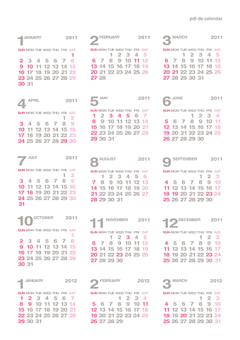 pdf de calendar